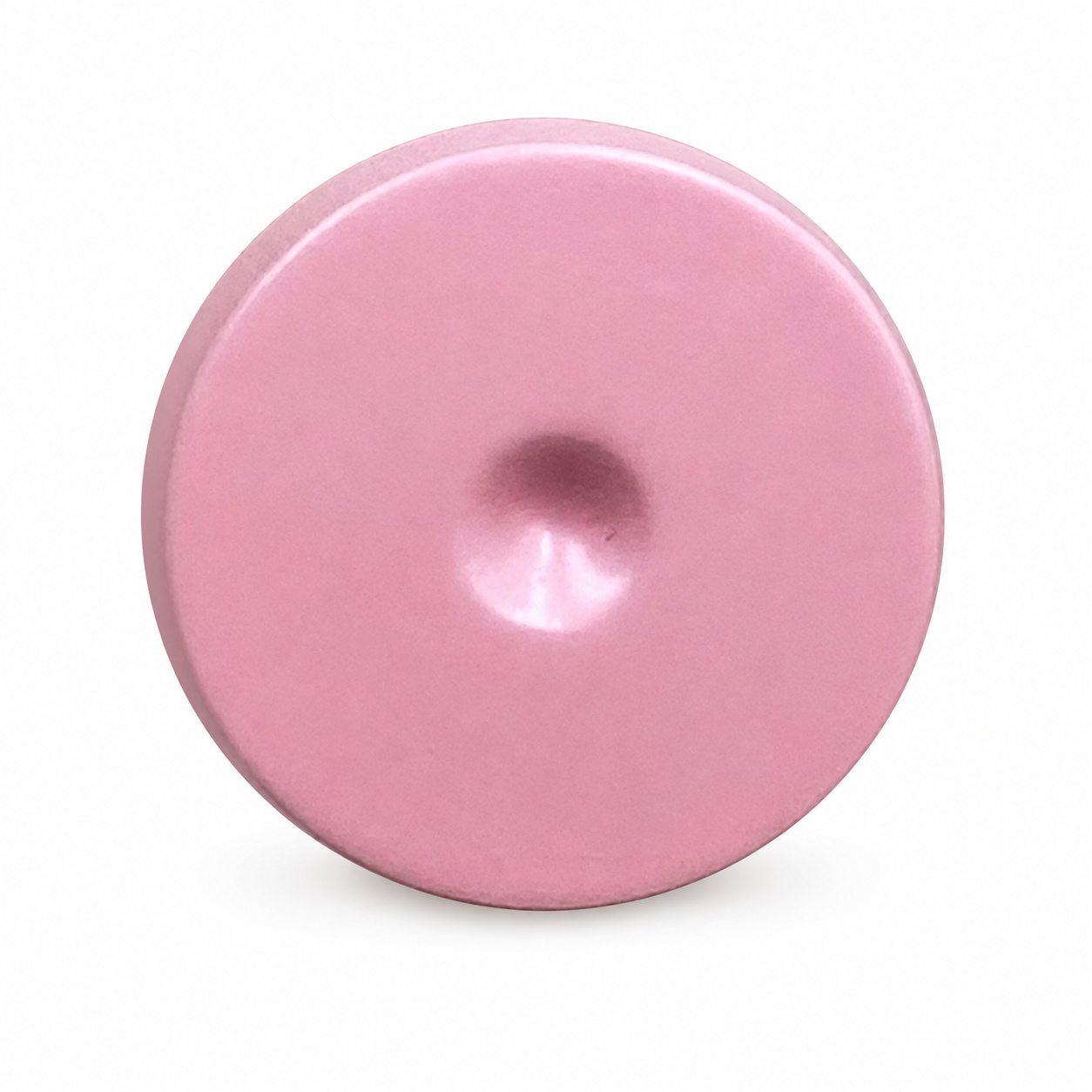custom zinc alloy plastic snap button pink white multicolor round center concave face — view 1