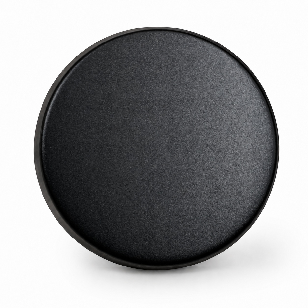 custom zinc alloy bag foot matte black round smooth face — view 1